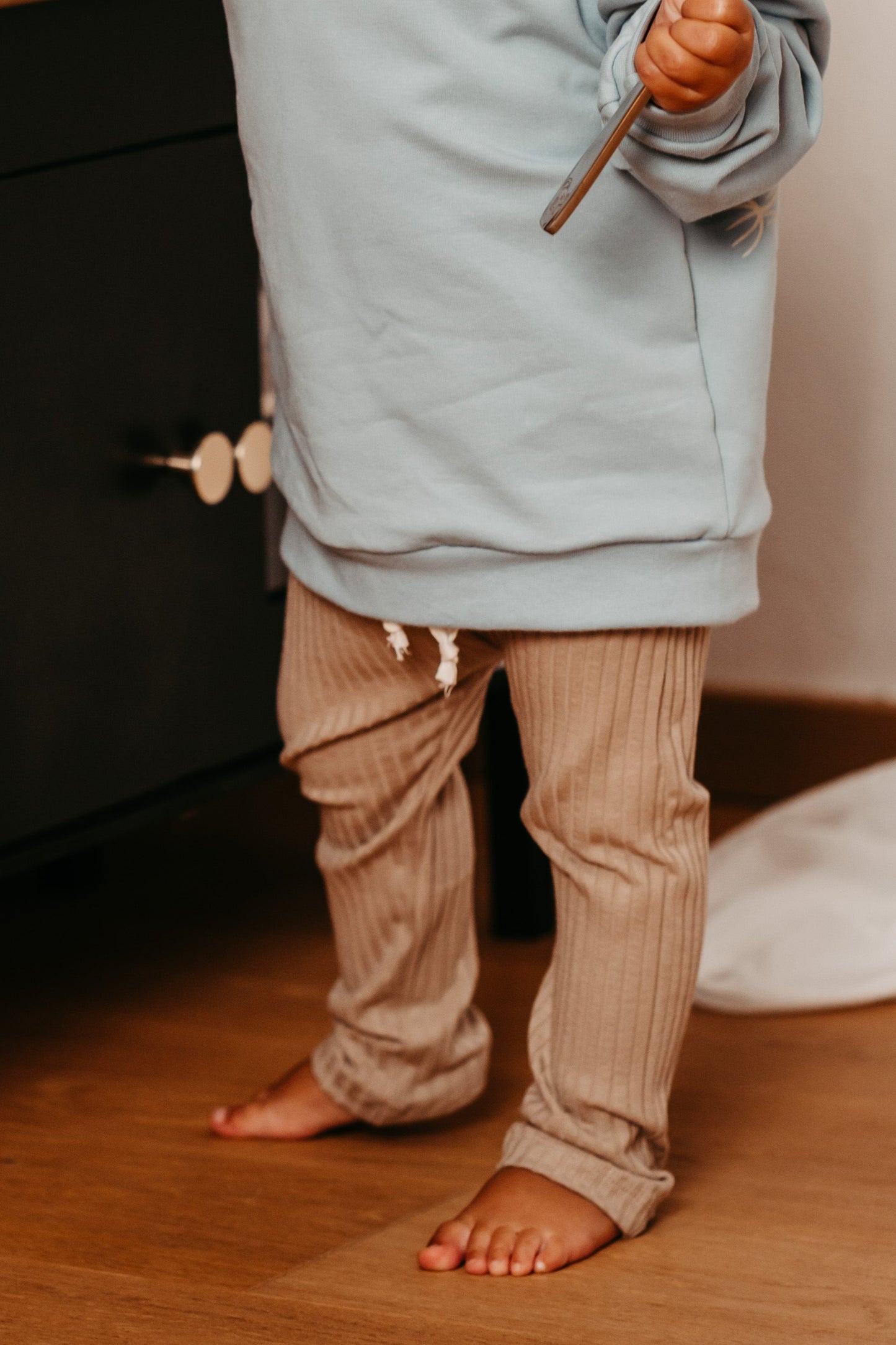 WIDE RIB Leggings beige