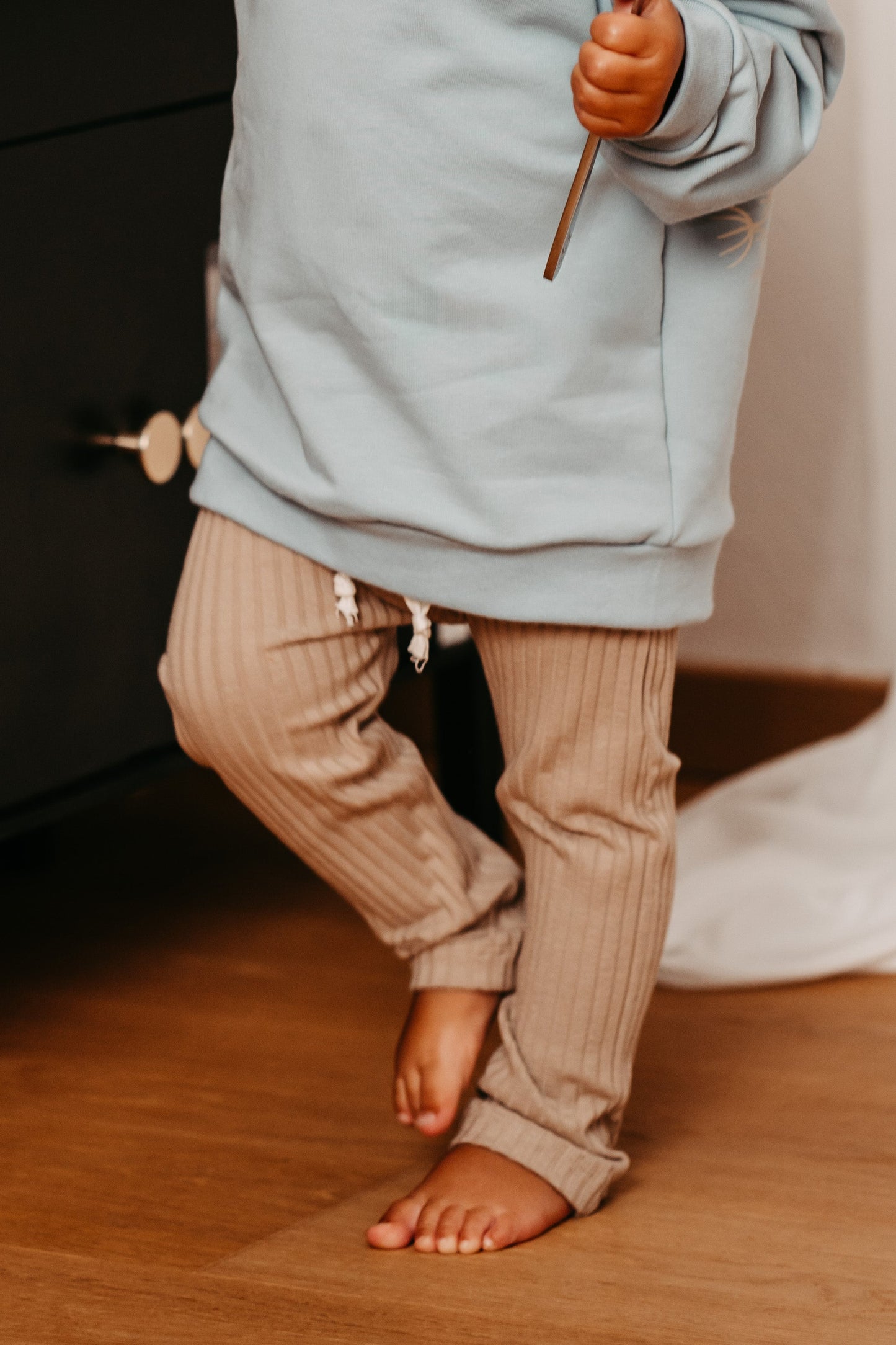 WIDE RIB Leggings beige