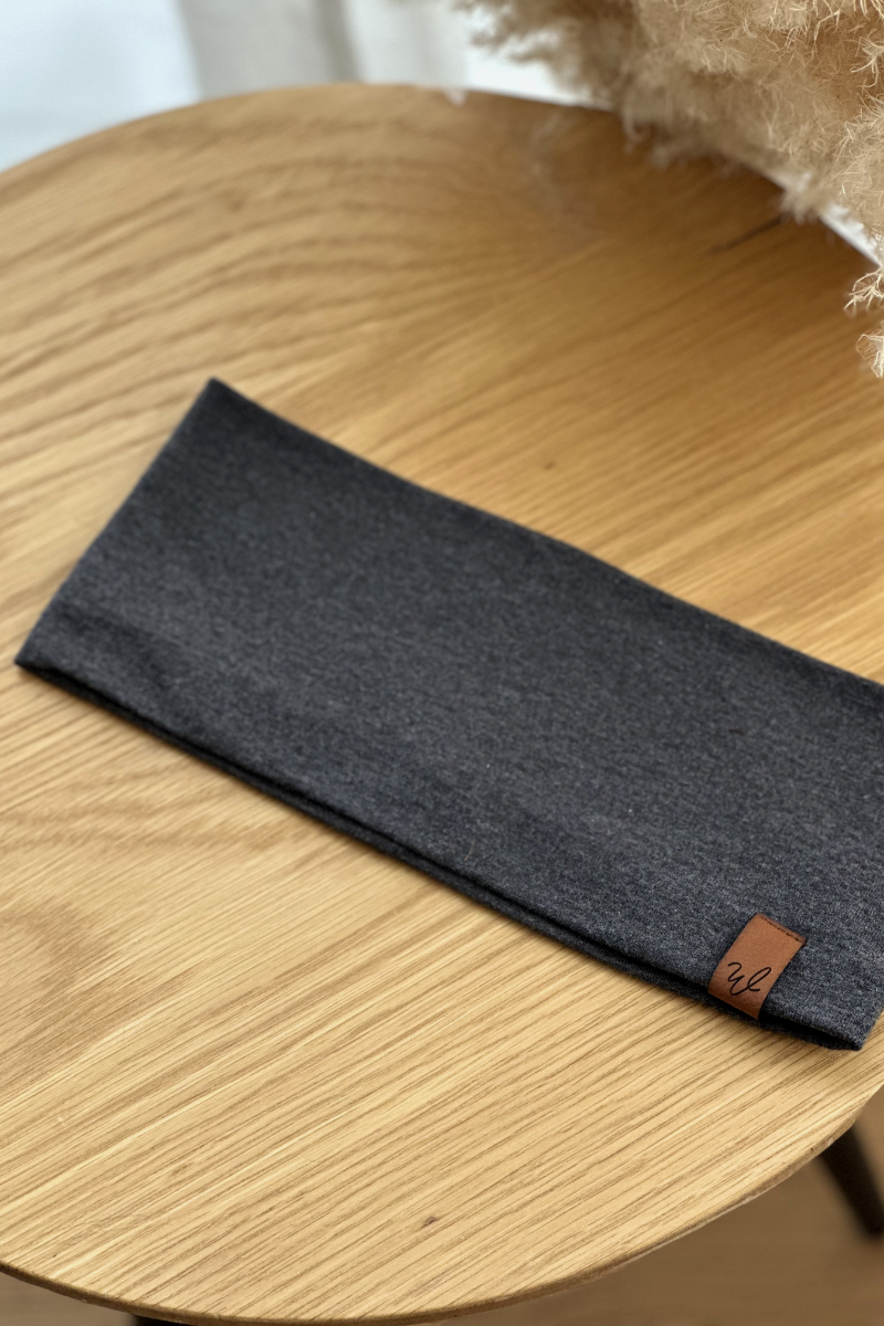 Stirnband Anthrazit, glatt