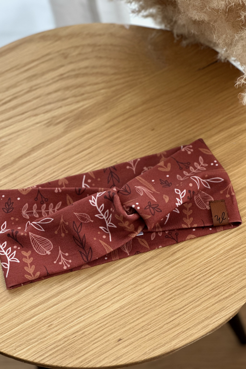 Stirnband Flowerbrick mit Knoten