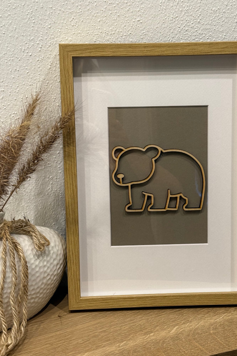 Holzbild - Bär