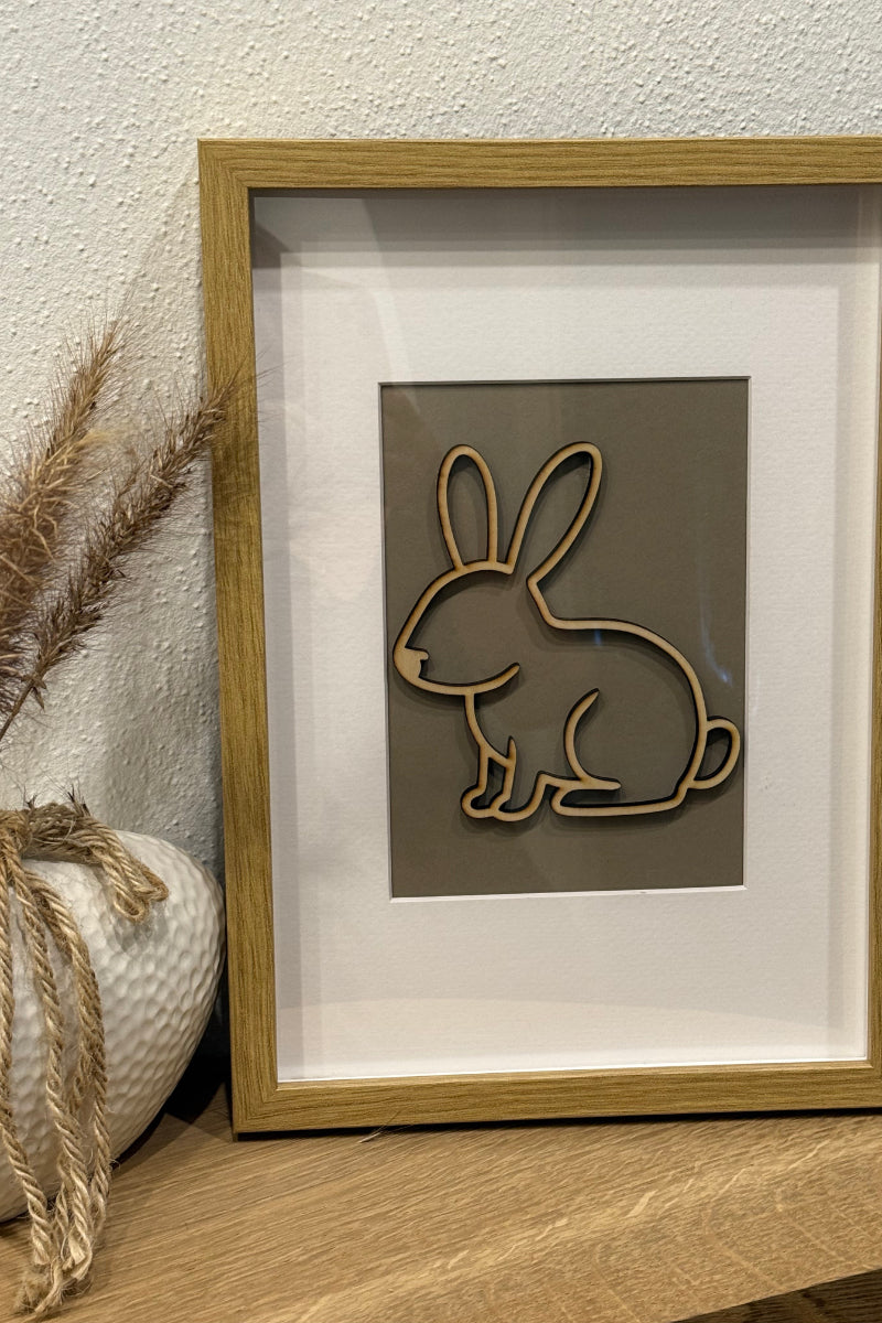 Holzbild - Hase