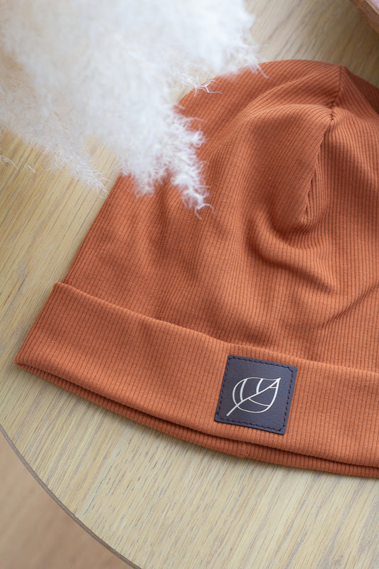 Beanie Terracotta "Leaf"