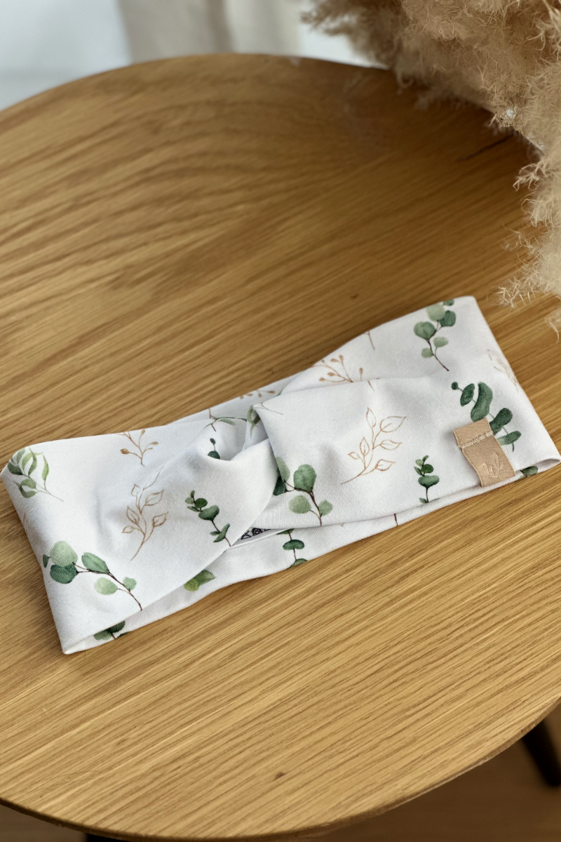 Stirnband Eucalyptus mit Knoten