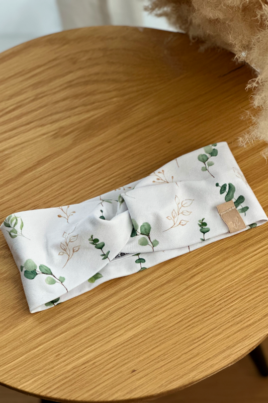 Stirnband Eucalyptus mit Knoten
