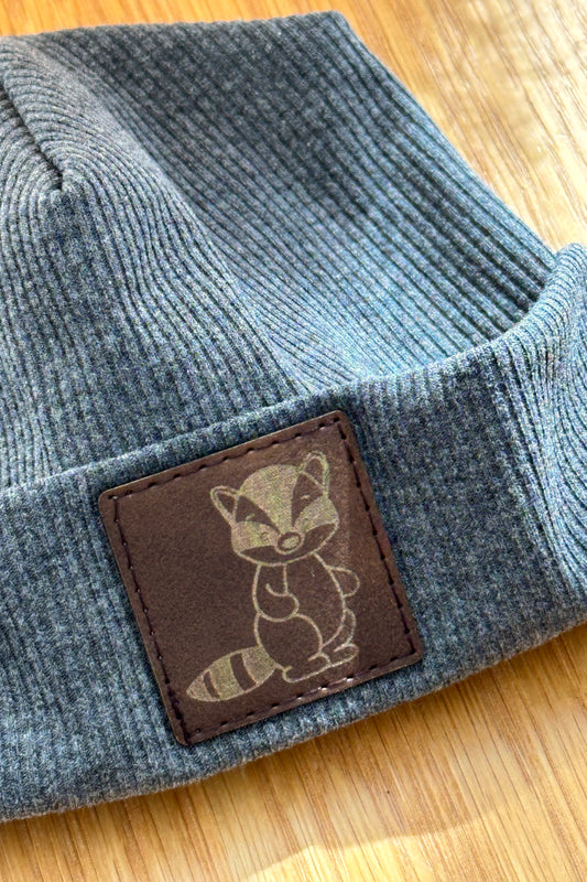 Beanie Racoon - dark grey