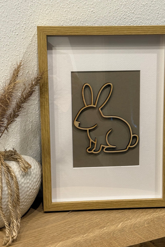 Holzbild - Hase