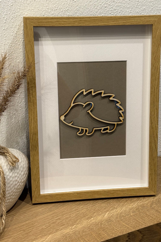 Holzbild - Igel